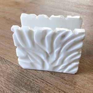 Carrara marble napkin holder Italy